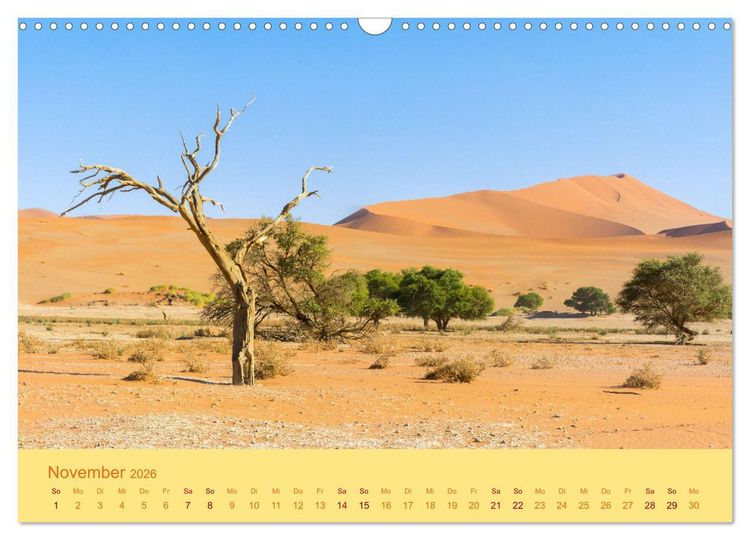 Produktbild: Namib Naukluft National Park - Unendliche W&uuml;ste (Wandkalender 2026 DIN A3 quer), CALVENDO Monatskalender