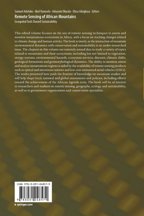 Produktbild: Remote Sensing of African Mountains