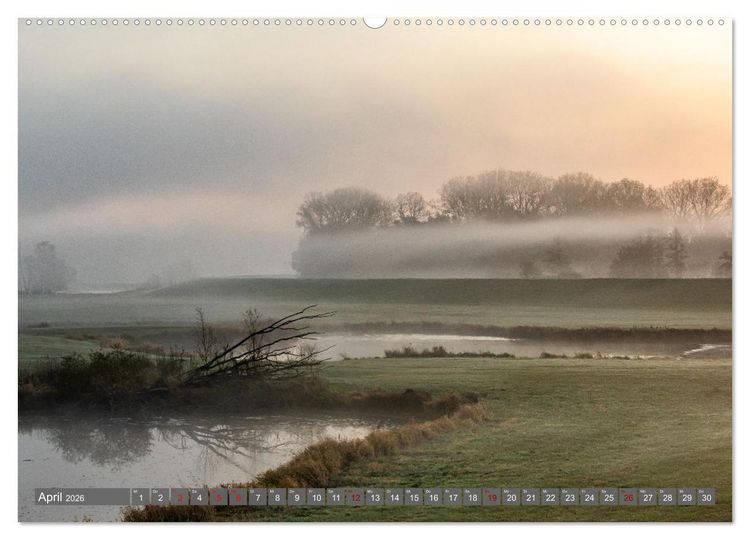 Produktbild: Naturlandschaft Elbe - Im Wechsel der Jahreszeiten (hochwertiger Premium Wandkalender 2026 DIN A2 quer), Kunstdruck in Hochglanz