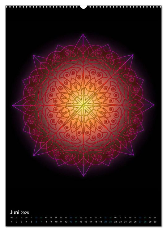 Produktbild: Mandala-Kalender 2026 (Wandkalender 2026 DIN A2 hoch), CALVENDO Monatskalender