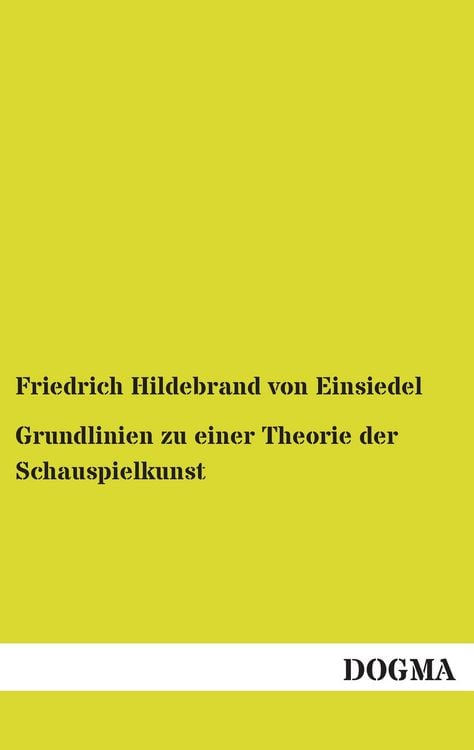 Produktbild: Grundlinien zu einer Theorie der Schauspielkunst