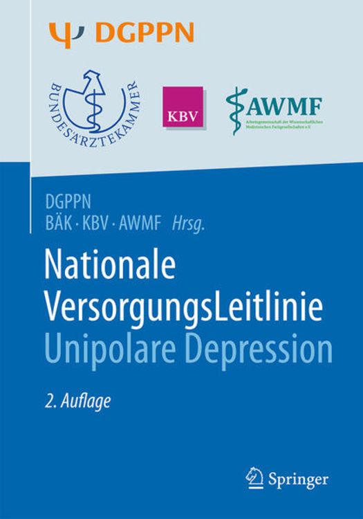 Produktbild: S3-Leitlinie/Nationale VersorgungsLeitlinie Unipolare Depression