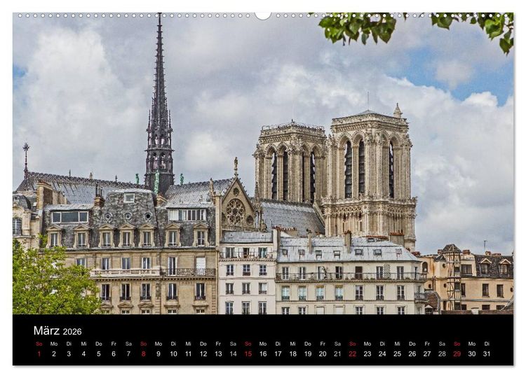 Produktbild: Paris (hochwertiger Premium Wandkalender 2026 DIN A2 quer), Kunstdruck in Hochglanz