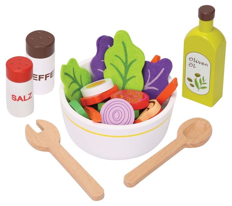 Produktbild: Spielmaus K&uuml;che Salat-Set aus Holz, 30 Teile