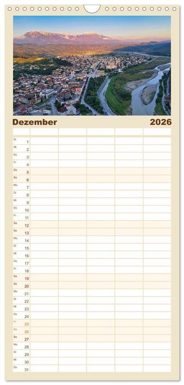 Produktbild: Familienplaner 2026 - Faszinierendes Albanien mit 5 Spalten (Wandkalender, 21 x 45 cm) CALVENDO