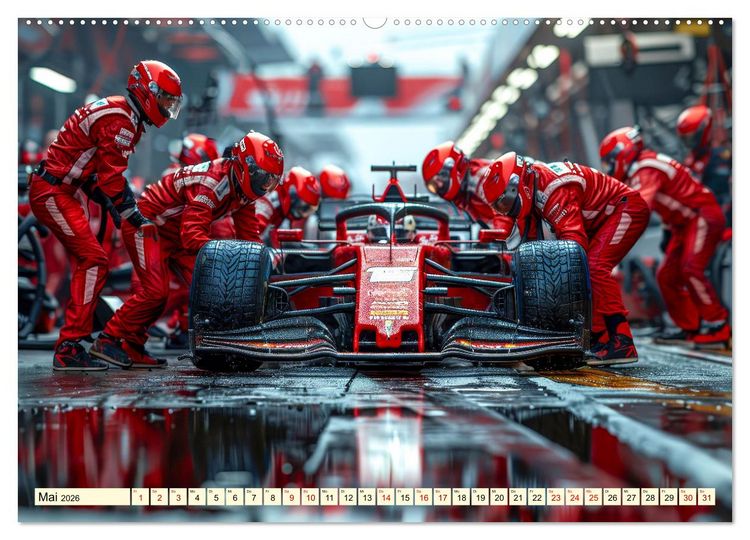 Produktbild: Boxenstopp - eingespieltes Team (Wandkalender 2026 DIN A2 quer), CALVENDO Monatskalender
