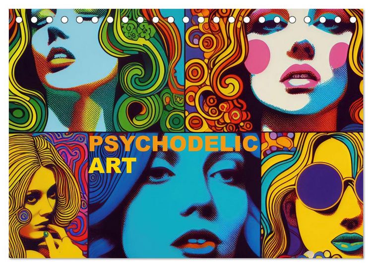 Produktbild: Psychodelic Art (Tischkalender 2026 DIN A5 quer), CALVENDO Monatskalender