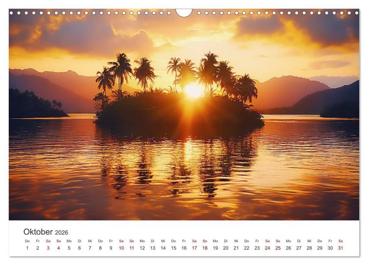 Produktbild: Sehnsucht nach dem Paradies - Tropische Inseltr&auml;ume (Wandkalender 2026 DIN A3 quer), CALVENDO Monatskalender