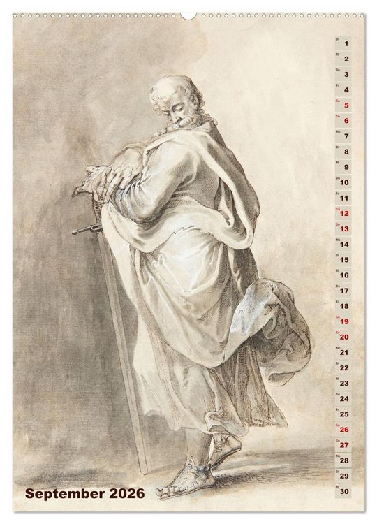 Produktbild: Jesus und die zw&ouml;lf Apostel (hochwertiger Premium Wandkalender 2026 DIN A2 hoch), Kunstdruck in Hochglanz