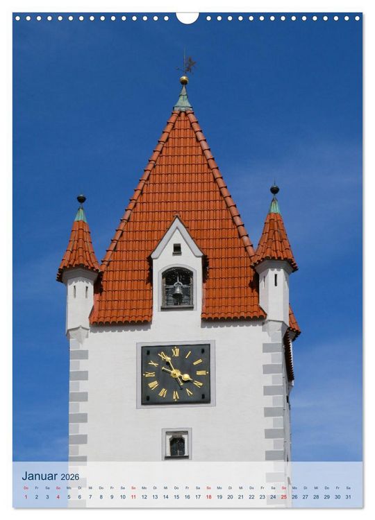 Produktbild: Historische Altstadt Mindelheim (Wandkalender 2026 DIN A3 hoch), CALVENDO Monatskalender