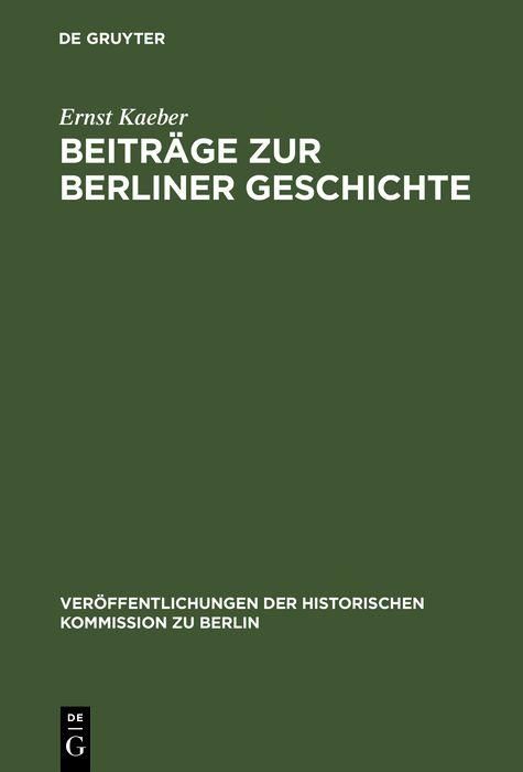 Produktbild: Beitr&auml;ge zur Berliner Geschichte