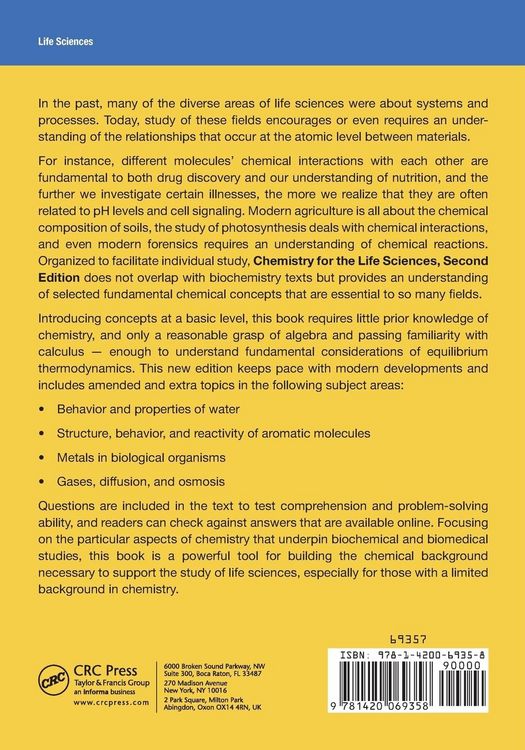 Produktbild: Chemistry for the Life Sciences