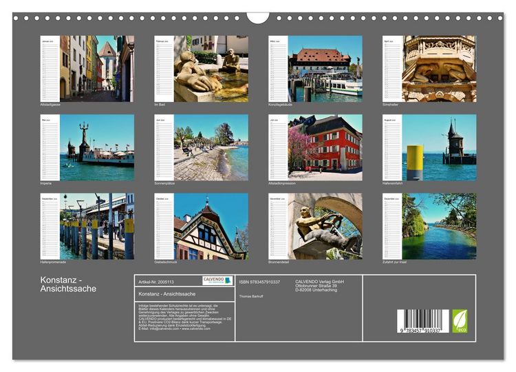 Produktbild: Konstanz - Ansichtssache (Wandkalender 2026 DIN A3 quer), CALVENDO Monatskalender