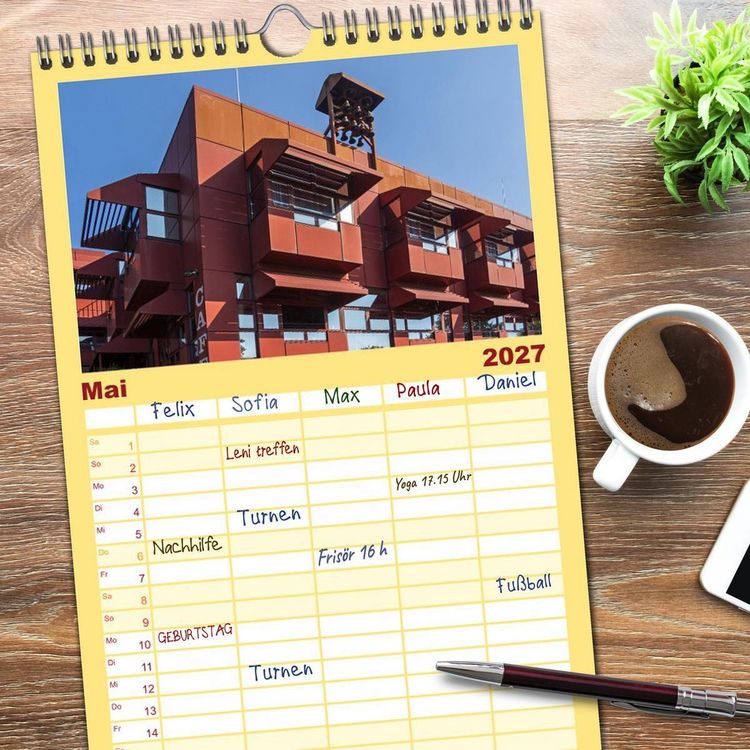 Produktbild: Familienplaner 2027 - Bergisch Gladbach mit 5 Spalten (Wandkalender, 21 x 45 cm) CALVENDO