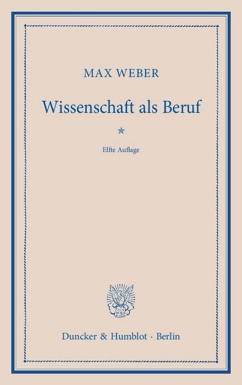 Produktbild: Wissenschaft als Beruf.
