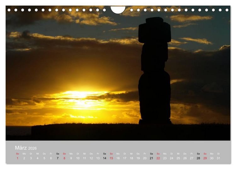Produktbild: MOAI - steinerne W&auml;chter der Osterinsel (Wandkalender 2026 DIN A4 quer), CALVENDO Monatskalender