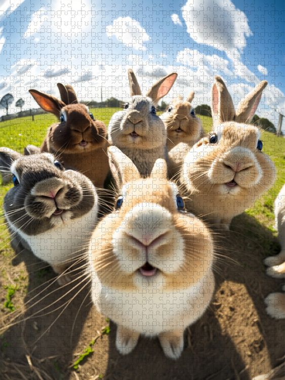 Produktbild: CALVENDO Puzzle Hasen | 1000 Teile Lege-Gr&ouml;&szlig;e 64x48cm Foto-Puzzle f&uuml;r gl&uuml;ckliche Stunden