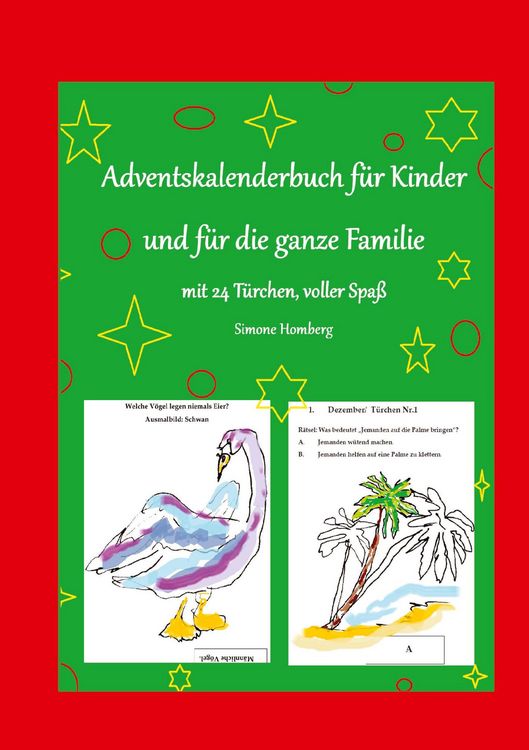 Produktbild: Adventskalenderbuch f&uuml;r Kinder und f&uuml;r die ganze Familie, Weihnachten, Weihnachtsgeschenk, Geschenkbuch