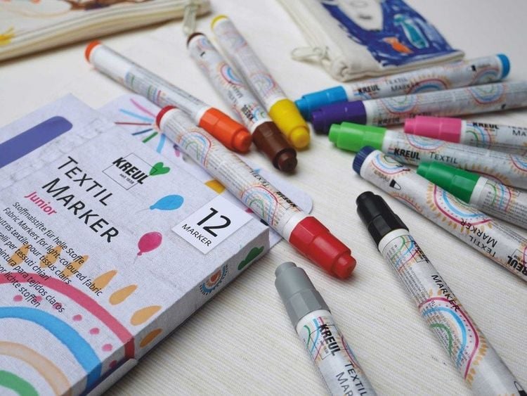 Produktbild: KREUL Textil Marker medium Junior 12er Set