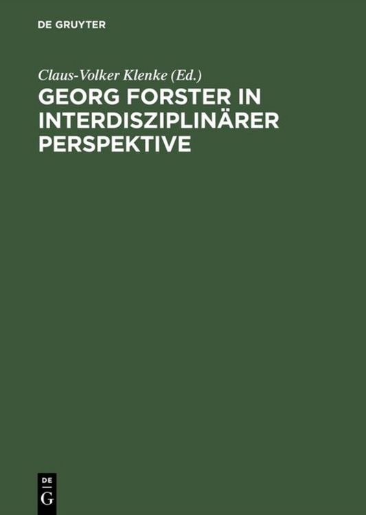 Produktbild: Georg Forster in interdisziplin&auml;rer Perspektive