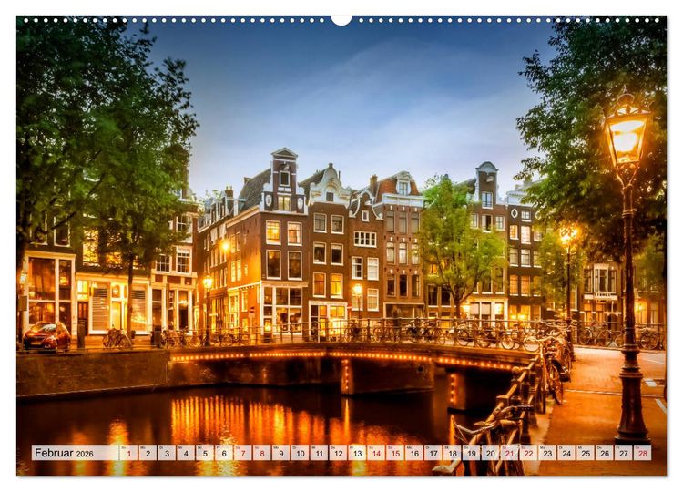 Produktbild: AMSTERDAM Idylle und Historie (Wandkalender 2026 DIN A2 quer), CALVENDO Monatskalender