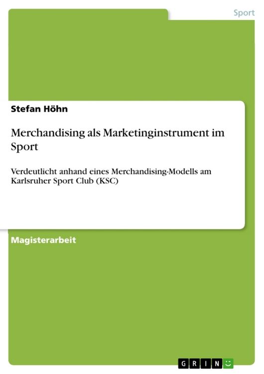 Produktbild: Merchandising als Marketinginstrument im Sport