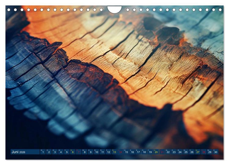 Produktbild: Faszination HOLZ - Strukturen (Wandkalender 2026 DIN A4 quer), CALVENDO Monatskalender