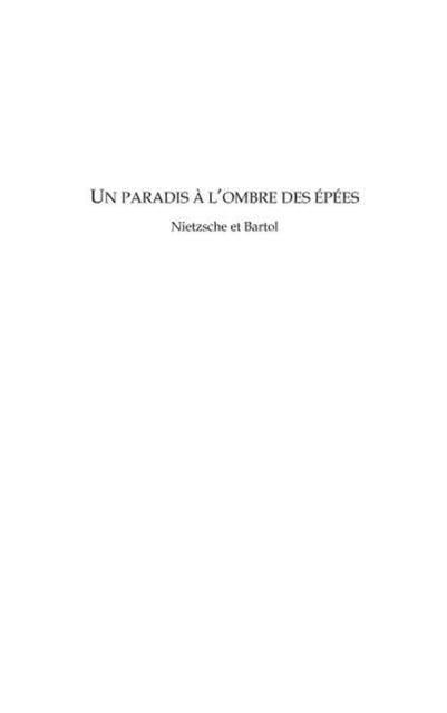 Produktbild: Un paradis a l'ombre des epees
