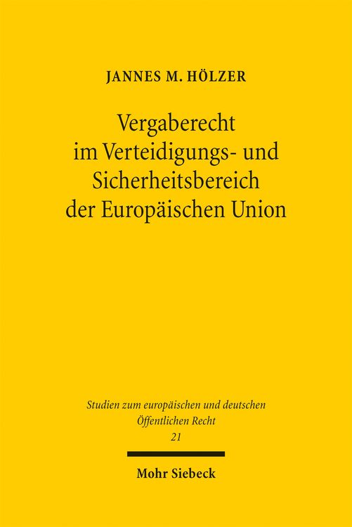 Produktbild: Vergaberecht im Verteidigungs- und Sicherheitsbereich der Europ&auml;ischen Union