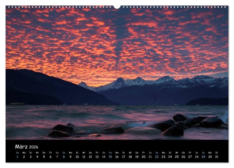Produktbild: Stimmungsvolle Bilder vom Thunersee (hochwertiger Premium Wandkalender 2026 DIN A2 quer), Kunstdruck in Hochglanz