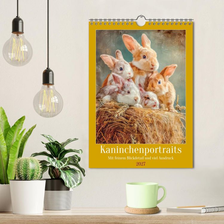 Produktbild: Kaninchenportraits - Mit feinem Blickdetail und viel Ausdruck (Wandkalender 2027 DIN A4 hoch), CALVENDO Monatskalender
