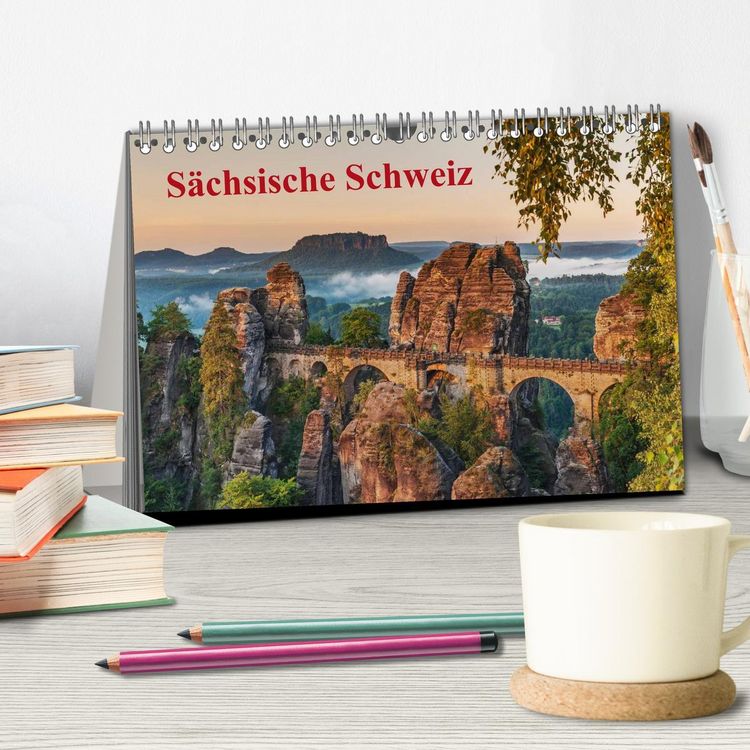 Produktbild: S&auml;chsische Schweiz (Tischkalender 2026 DIN A5 quer), CALVENDO Monatskalender
