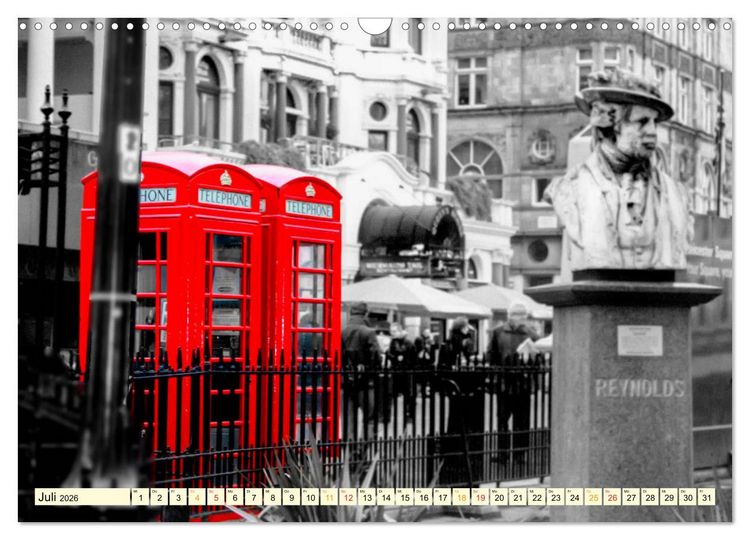 Produktbild: Die bekannteste Telefonzelle der Welt - Telephone Booth (Wandkalender 2026 DIN A3 quer), CALVENDO Monatskalender