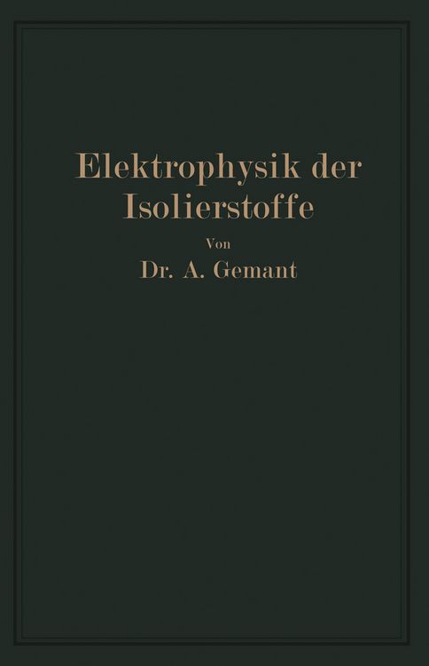 Produktbild: Elektrophysik der Isolierstoffe