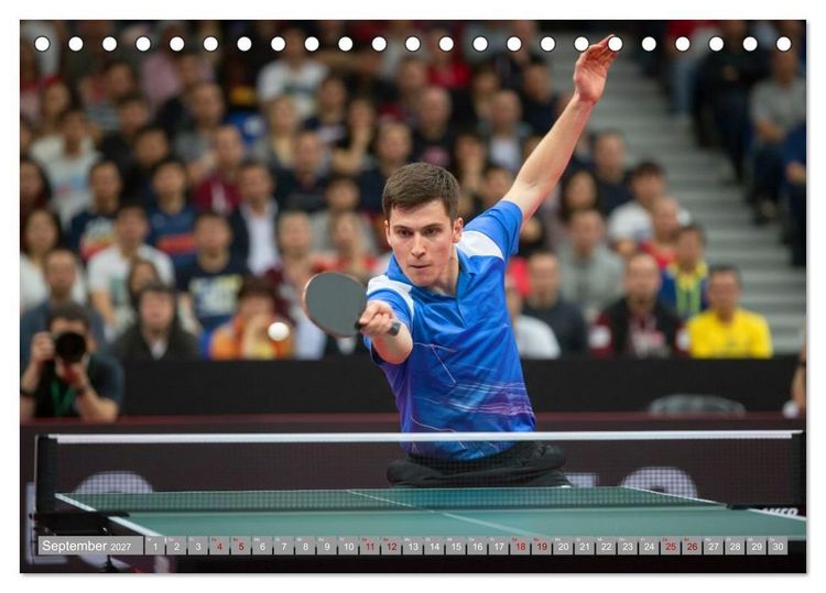 Produktbild: Tischtennis Dynamik (Tischkalender 2027 DIN A5 quer), CALVENDO Monatskalender