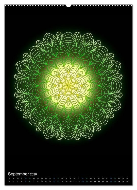 Produktbild: Mandala-Kalender 2026 (Wandkalender 2026 DIN A2 hoch), CALVENDO Monatskalender
