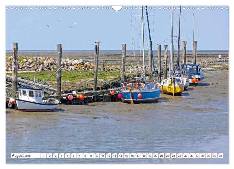 Produktbild: Moin Nordfriesland - Urlaub an der Nordseek&uuml;ste (Wandkalender 2026 DIN A3 quer), CALVENDO Monatskalender