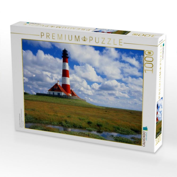 Produktbild: CALVENDO Puzzle Leuchtturm Westerhever | 1000 Teile Lege-Gr&ouml;&szlig;e 64x48cm Foto-Puzzle f&uuml;r gl&uuml;ckliche Stunden