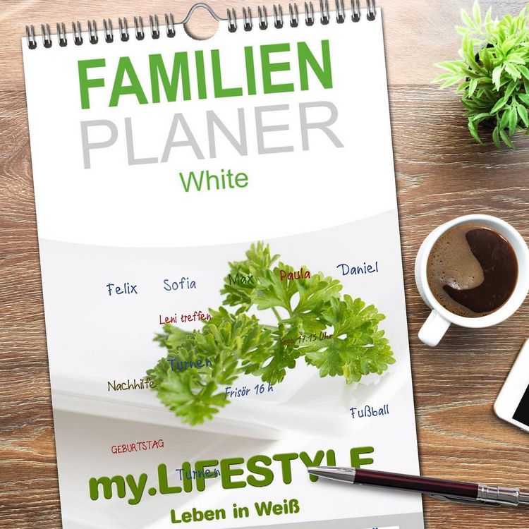 Produktbild: Familienplaner 2026 - my.LIFESTYLE - Leben in Wei&szlig; mit 5 Spalten (Wandkalender, 21 x 45 cm) CALVENDO