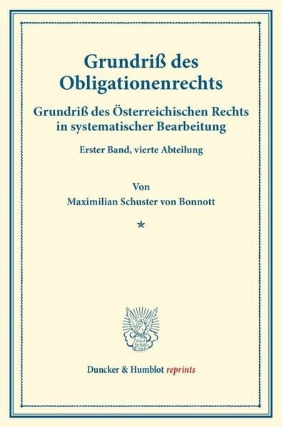 Produktbild: Grundri&szlig; des Obligationenrechts.