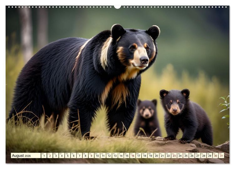 Produktbild: Small and large bears (Wall Calendar 2026 DIN A2 landscape), CALVENDO 12 Month Wall Calendar