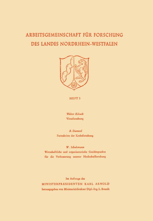 Produktbild: Virusforschung. Zoologisches Institut Bonn Fortschritte der Krebsforschung. Wirtschaftliche und organisatorische Gesichtspunkte f&uuml;r die Verbesserung u