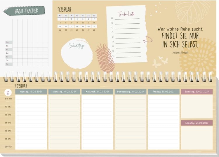 Produktbild: Tischkalender 2027 quer: Einatmen. Ausatmen. Sein.