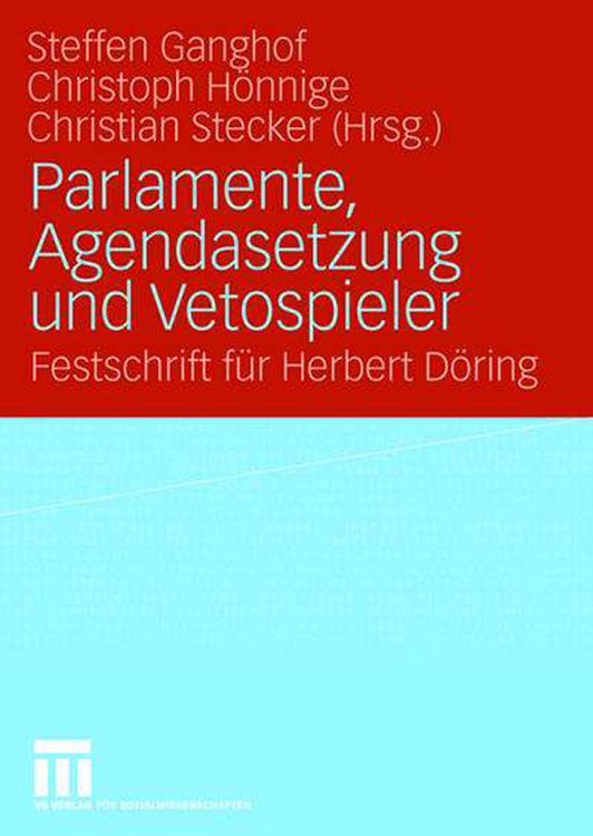 Produktbild: Parlamente, Agendasetzung und Vetospieler