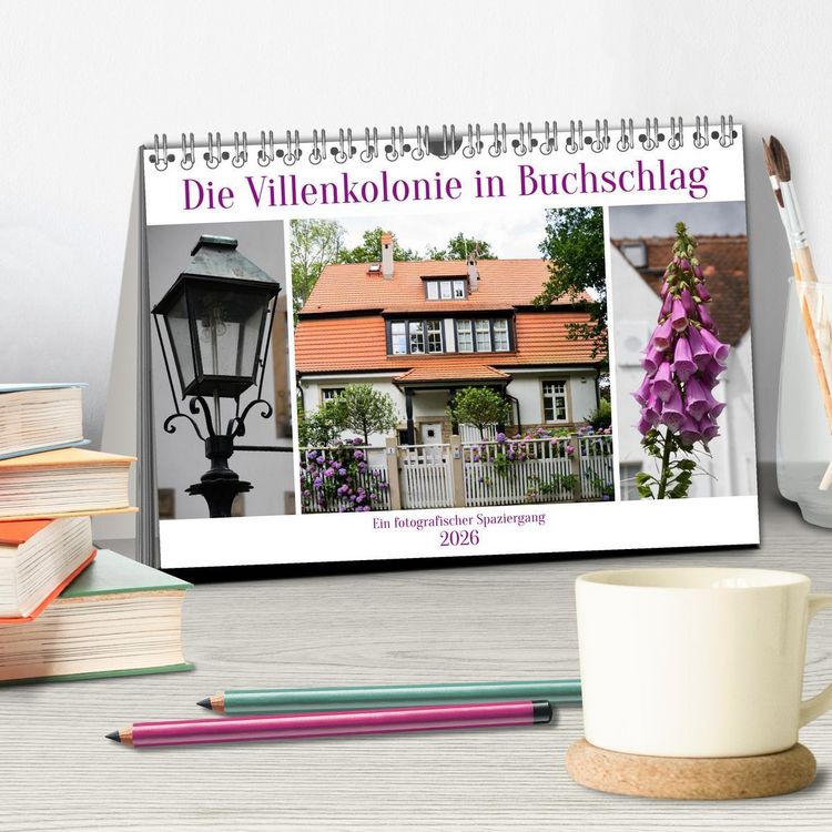 Produktbild: Die Villenkolonie in Buchschlag (Tischkalender 2026 DIN A5 quer), CALVENDO Monatskalender