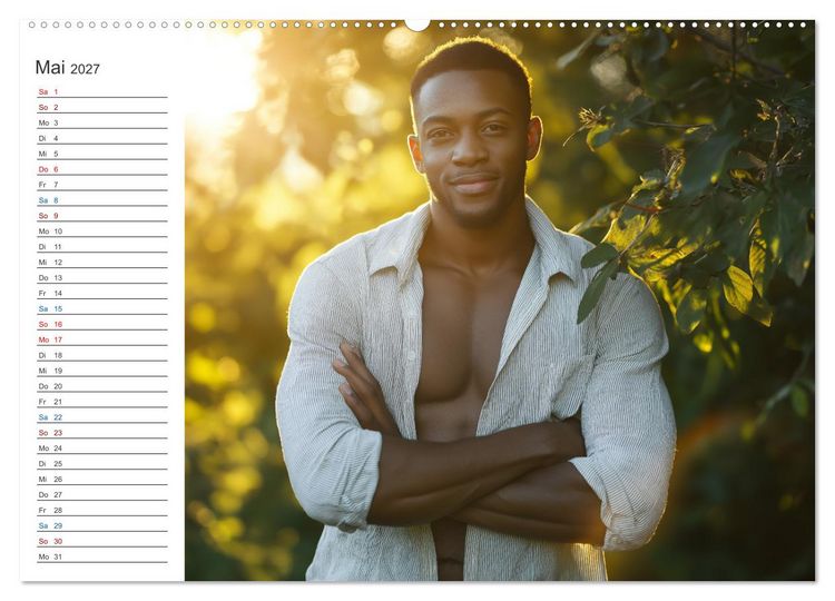 Produktbild: Sinnliche M&auml;nner (hochwertiger Premium Wandkalender 2027 DIN A2 quer), Kunstdruck in Hochglanz