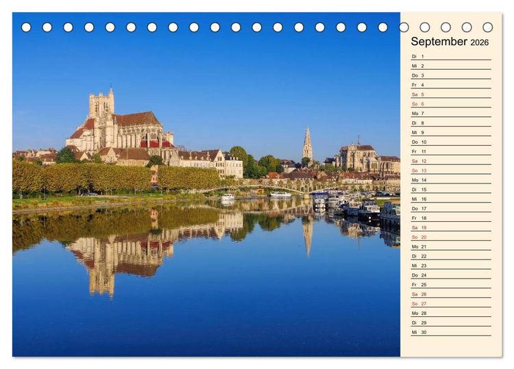 Produktbild: Burgund - Das gr&uuml;ne Herz Frankreichs (Tischkalender 2026 DIN A5 quer), CALVENDO Monatskalender