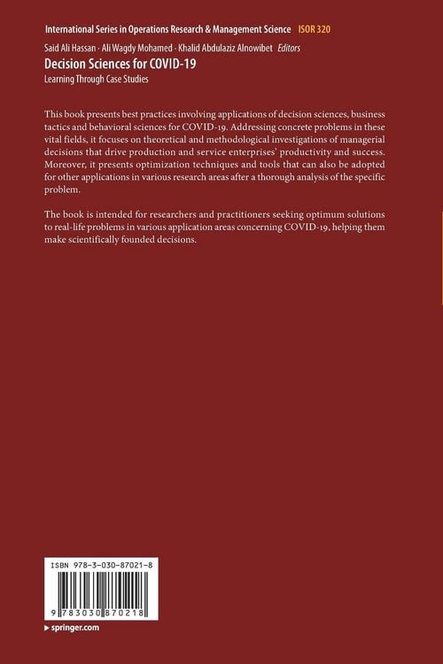 Produktbild: Decision Sciences for COVID-19