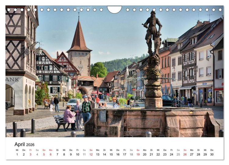 Produktbild: Gengenbach - romantisches Kleinod im Schwarzwald (Wandkalender 2026 DIN A4 quer), CALVENDO Monatskalender