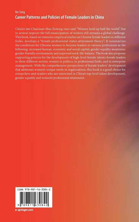 Produktbild: Career Patterns and Policies of Female Leaders in China